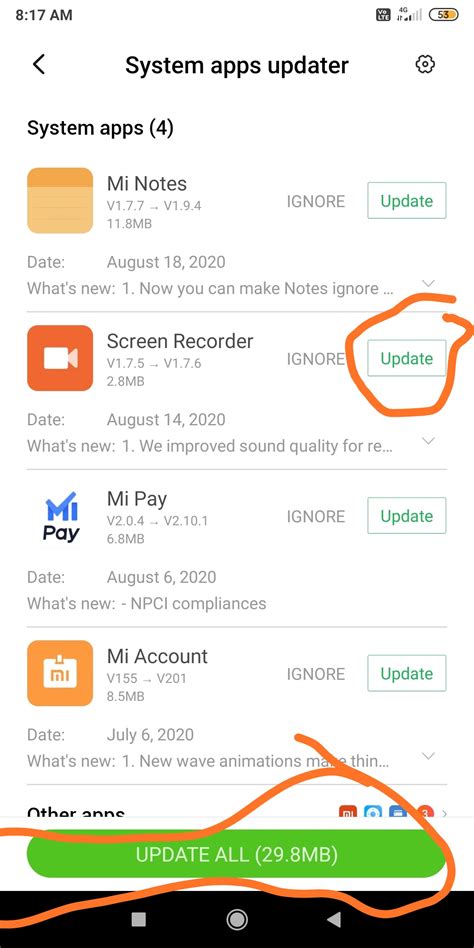 Xiaomi Apps Update