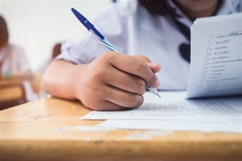 students writing exam