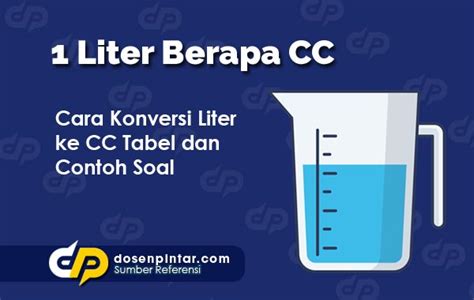 15 Liter sama dengan berapa cc di Indonesia?