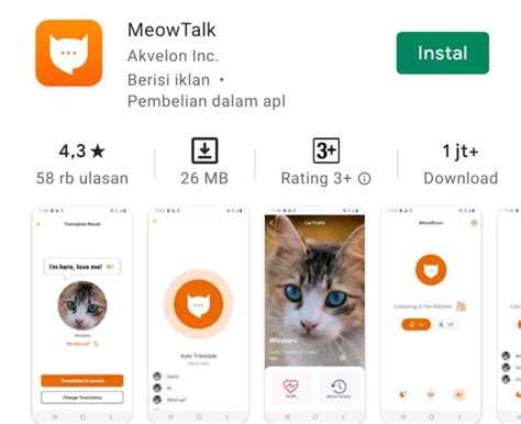 Aplikasi Bahasa Kucing untuk Indonesia
