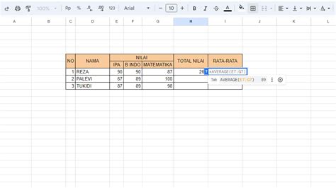 Cara Membuat Rumus Na