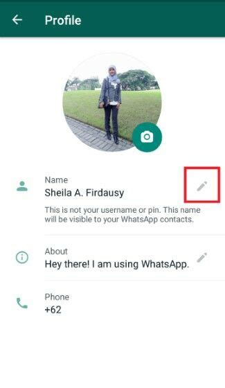 Cara Mengganti Nama di WhatsApp