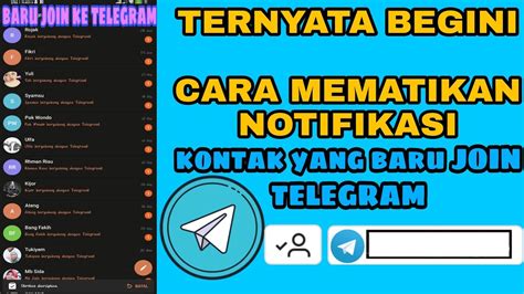 Cara mematikan notifikasi Telegram