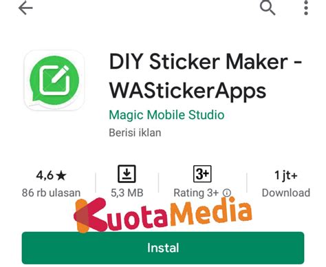 Cara unduh aplikasi pembuat stiker WhatsApp