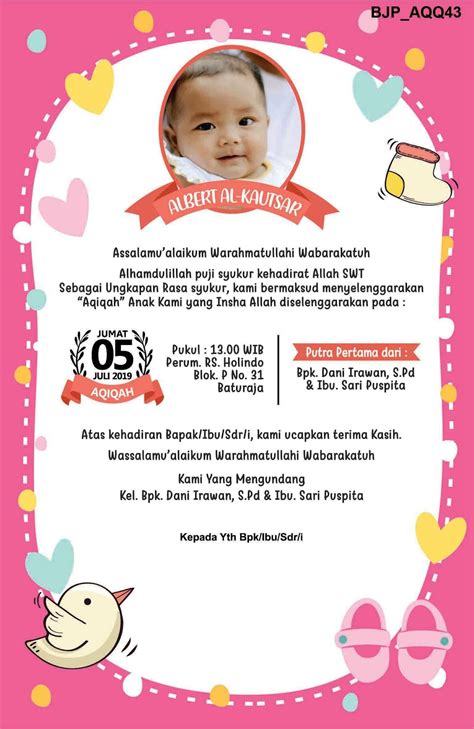 Desain Undangan Aqiqah PDF