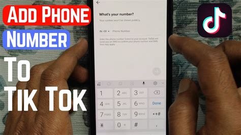 Enter Phone Number or Email on TikTok