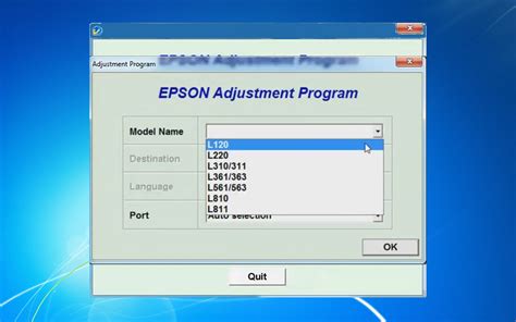 Epson Adjustment Program L120