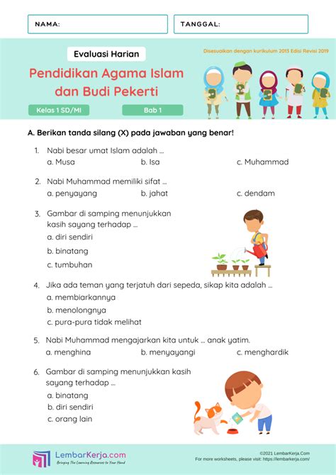 Evaluasi Tema 2 Kelas 1 PDF