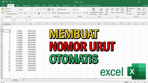 Cara Mudah Membuat Nomor Urut di Excel