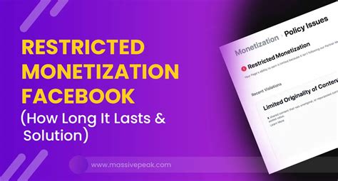 Facebook Monetization Restrictions