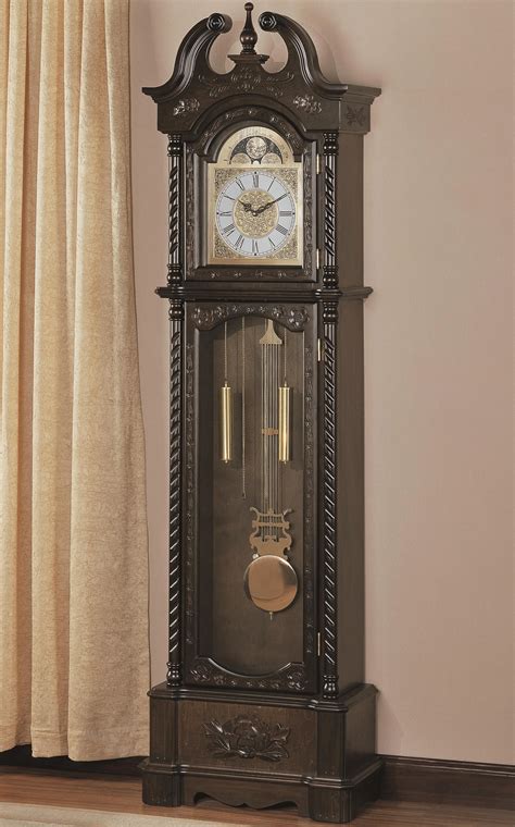 Grandfather clock being winded