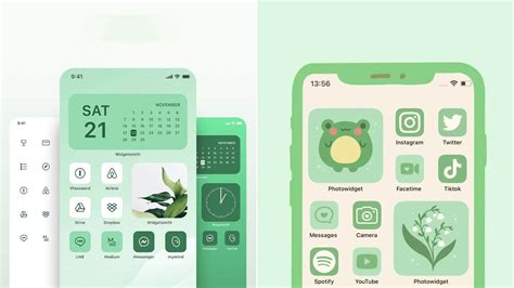 Green app icons