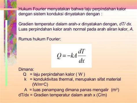 Hukum Fourier dalam perpindahan panas