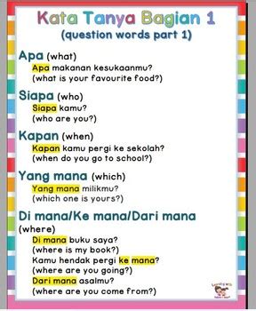 Kata Tanya bahasa Indonesia