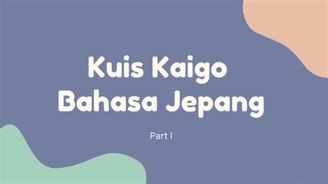 Kuis Bahasa Jepang Indonesia