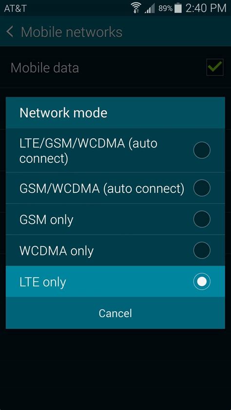 LTE Only Samsung