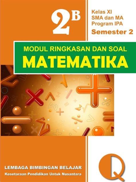 Materi Matematika Wajib Kelas 11 Semester 2
