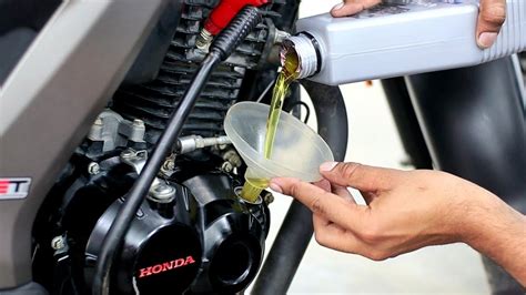 Motorcycle engine oil change