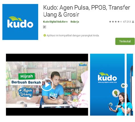 Penjualan online di aplikasi Kudo di Indonesia