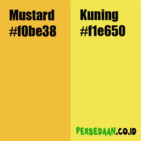 Perbedaan Nuansa Antara Warna Kuning dan Mustard
