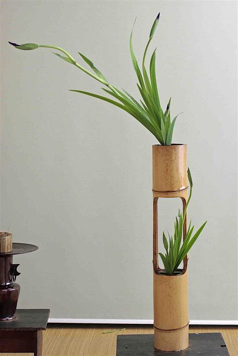 Pot Bunga dari Bambu dipermanis