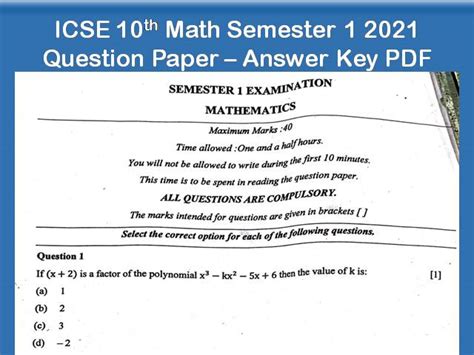 Preparing for Mathematics Exam Class 10 Semester 1 Indonesia