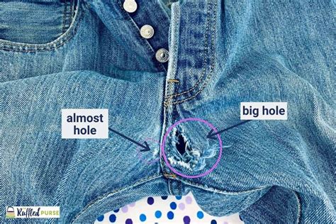 Preparing the Hole in Jeans