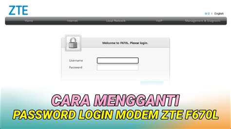 Reset Password melalui Login Page IndiHome ZTE