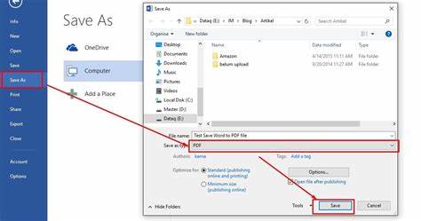 Simpan file Word menjadi PDF