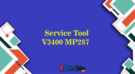 Step 1 Click Service Tool MP287
