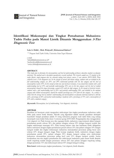 Tingkat Pemahaman Materi