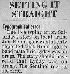 Typographical Errors