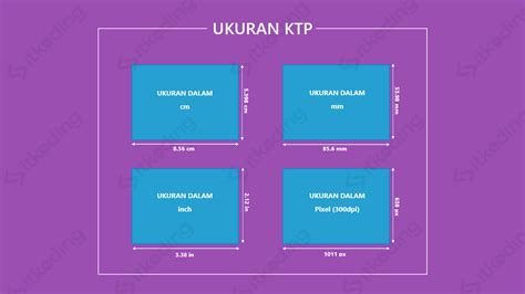 Ukuran KTP dalam Pixel Indonesia