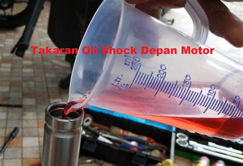 Volume Oli Shock Depan Pada Sepeda Motor