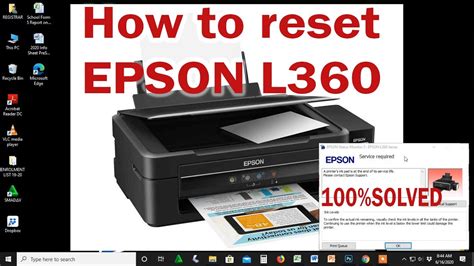 Tampilan aplikasi resetter Epson L360