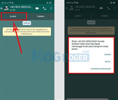 blokir nomor tidak dikenal di whatsapp Indonesia
