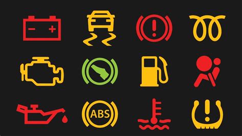 car engine with warning light