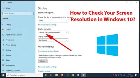 Check resolution in Display Settings