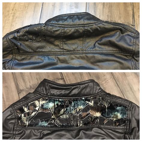 faux leather peeling jacket