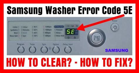 fixing samsung washer se code