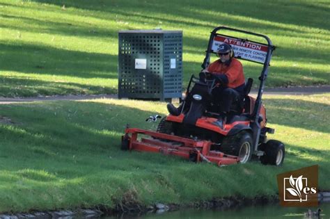 flooded lawn mower