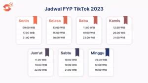 Jadwal FYP TikTok 2023 Hari Ini: Peluang Besar Bagi Para Pengguna TikTok di Indonesia