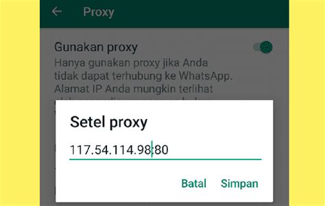 Alamat Proxy WhatsApp yang Tidak Sah