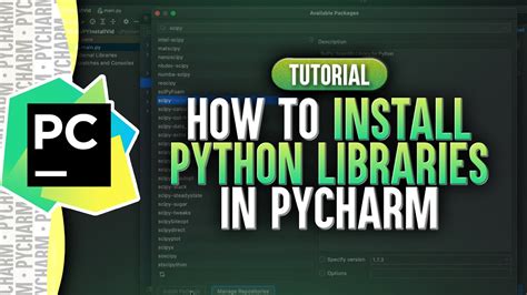 Install python packages in pycharm