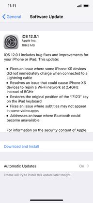 iphone XR software update