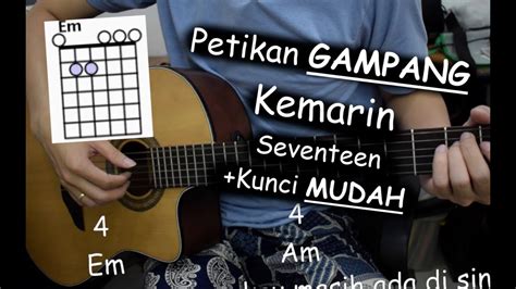 kunci gitar kemarin seventeen untuk pemula