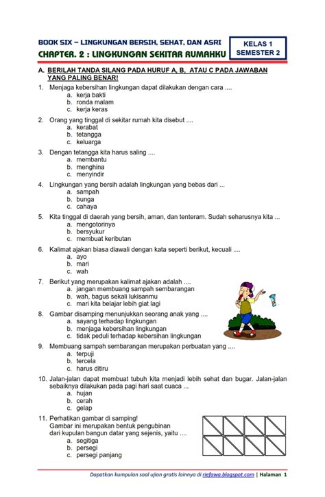 Latihan Soal Bahasa Indonesia Kelas 1 Semester 2 Kurikulum 2013