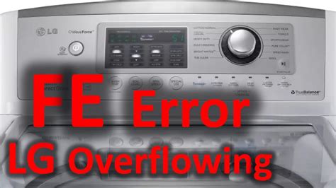 LG washer with an FE error code