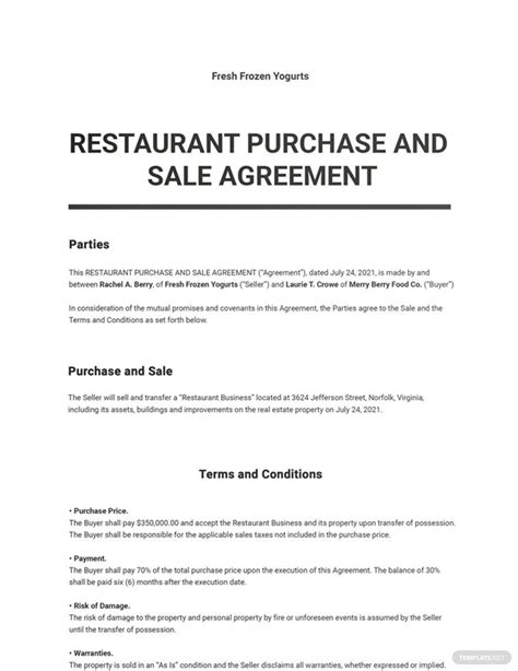 lower restaurant purchase price