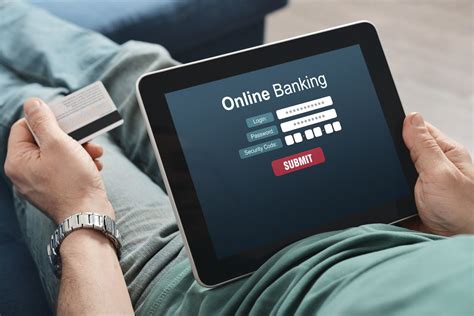 man using online banking
